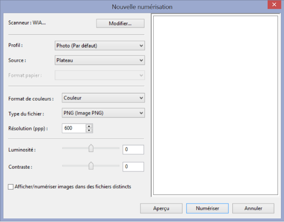 Scanning document on Windows